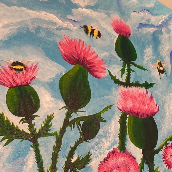 Bee Butts and Thistle Guts Painting - Picture 2 of 3